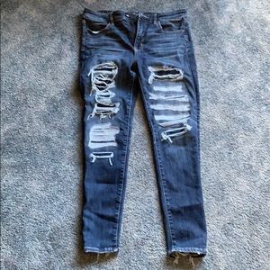 American eagle distressed high rise jegging